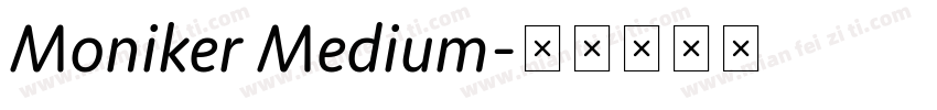Moniker Medium字体转换